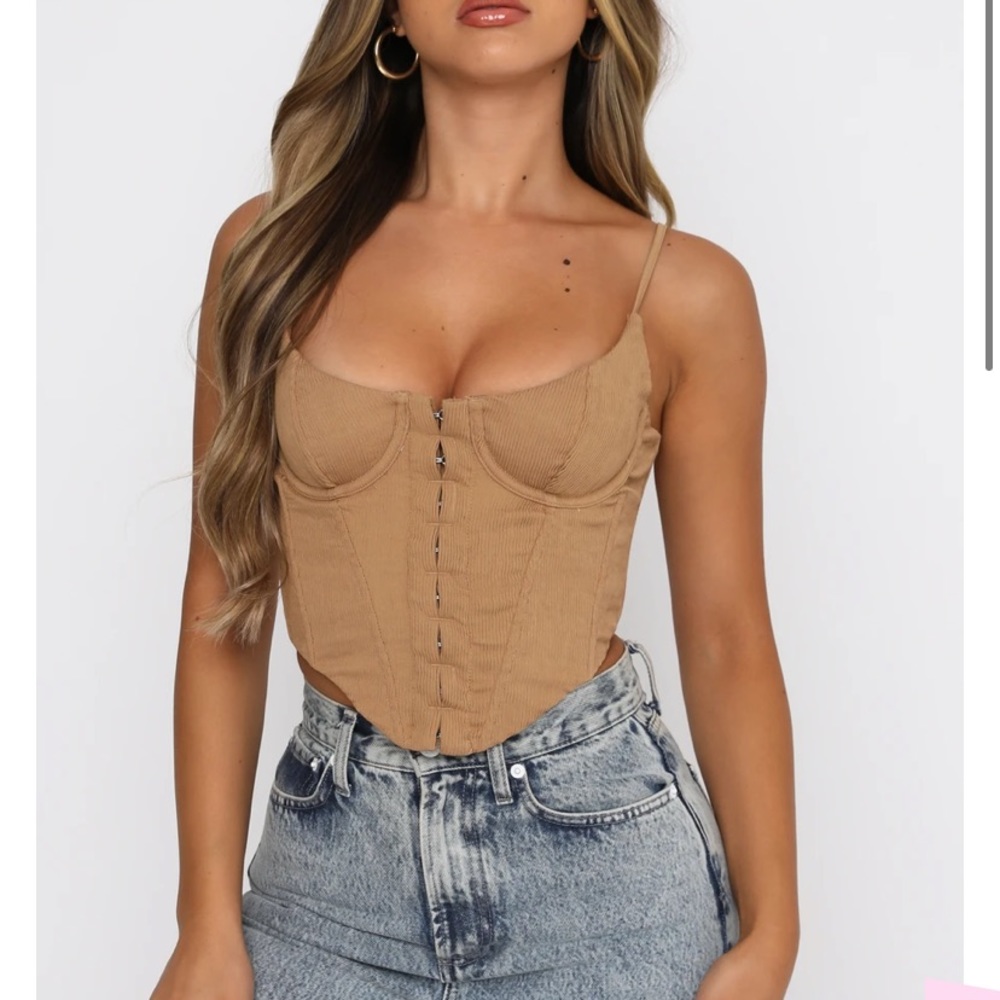 White fox boutique - stay young bustier in tan